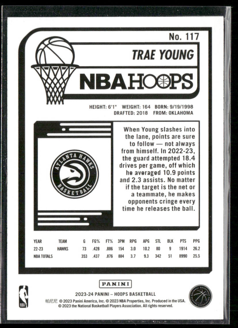 Trae Young 2023-24 Hoops #117 Atlanta Hawks