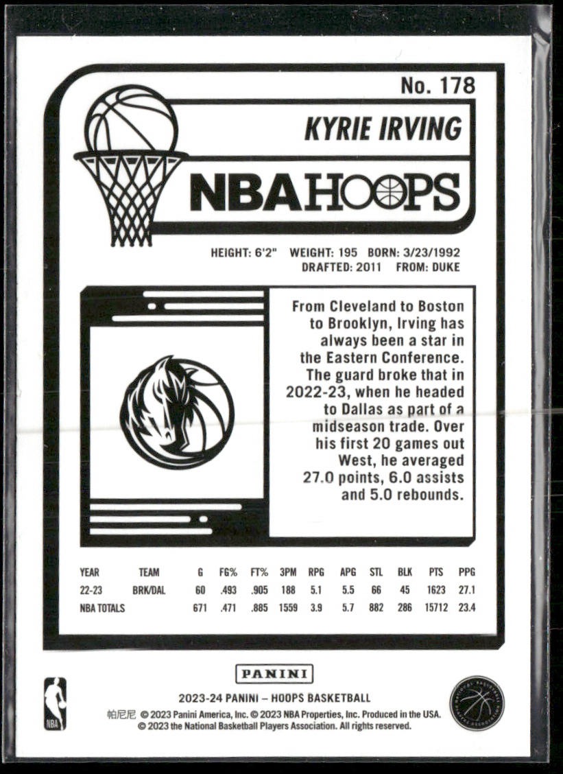 Kyrie Irving 2023-24 Hoops #178 Dallas Mavericks