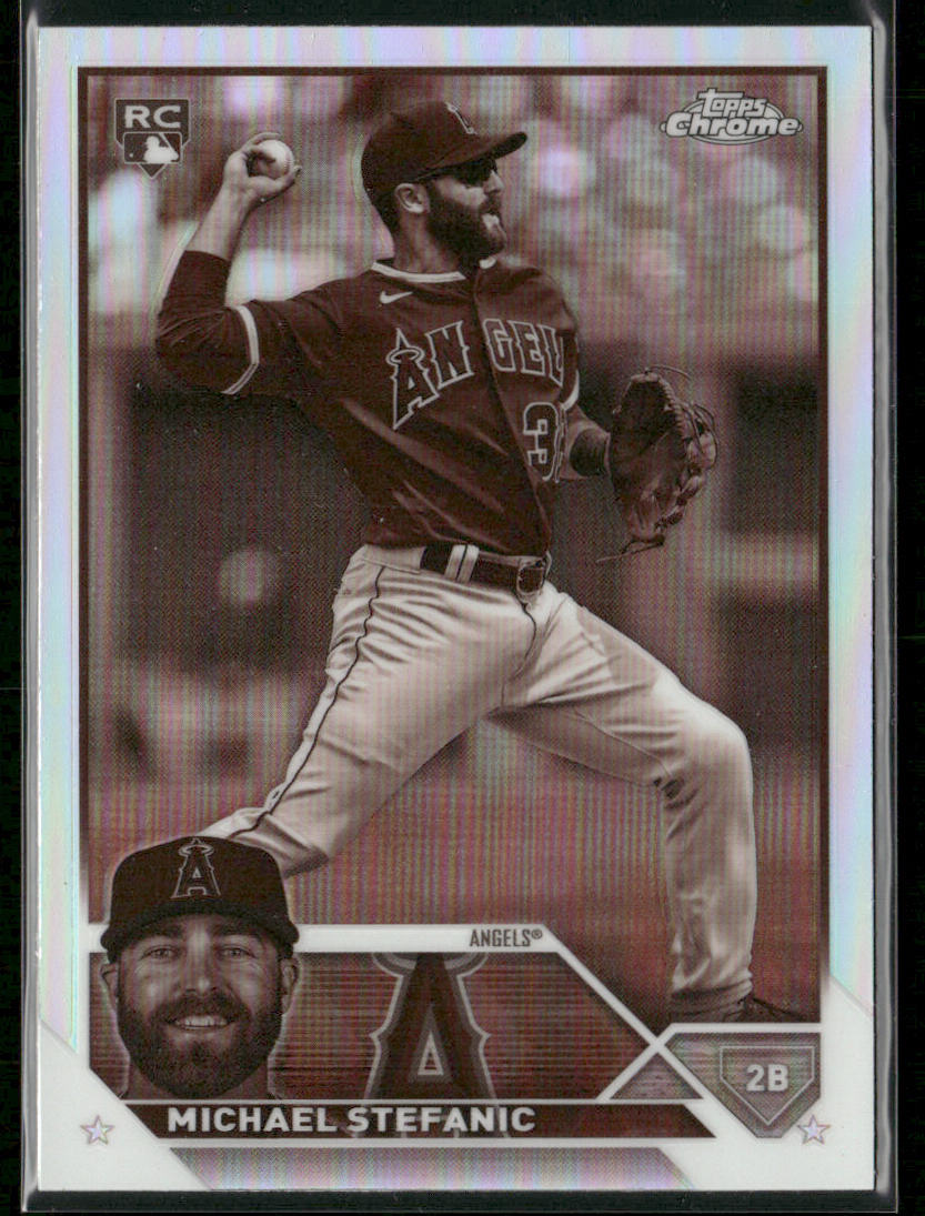 Michael Stefanic 2023 Topps Chrome Sepia Refractors #138 Los Angeles Angels