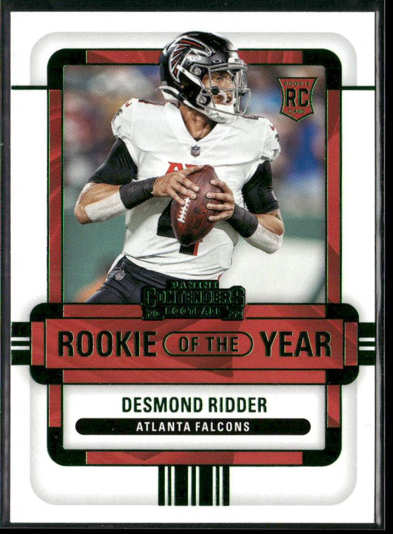 Desmond Ridder 2022 Panini Contenders Rookie of the Year Emerald #ROY-DRI