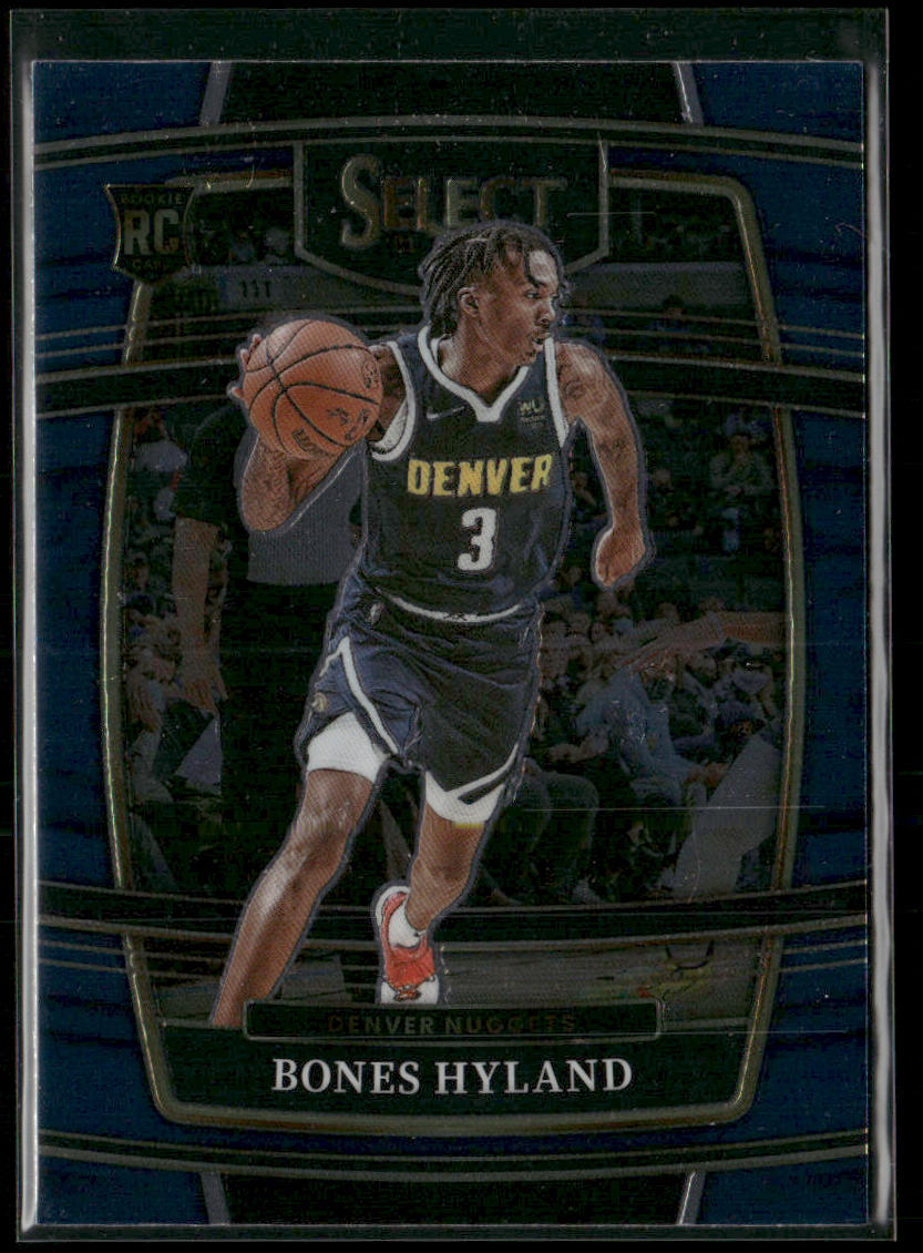 Bones Hyland 2021-22 Panini Select Blue (Retail Base) #79 RC Denver Nuggets