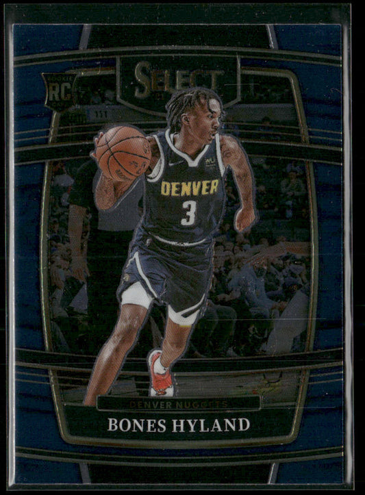 Bones Hyland 2021-22 Panini Select Blue (Retail Base) #79 RC Denver Nuggets
