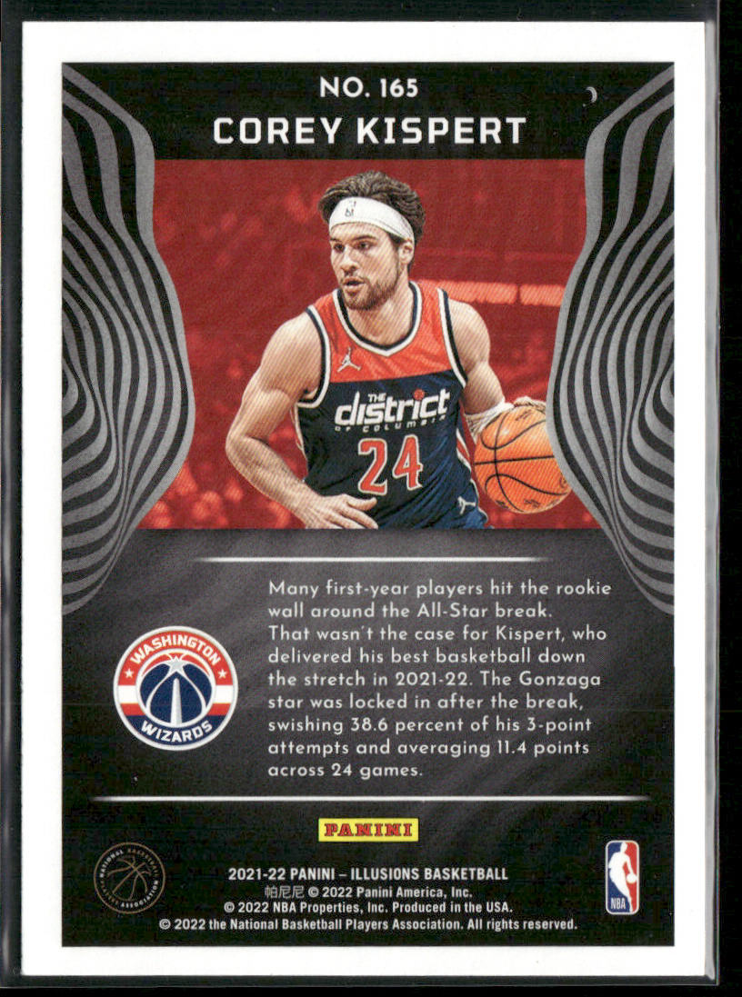 Corey Kispert 2021-22 Panini Illusions #165 RC Washington Wizards