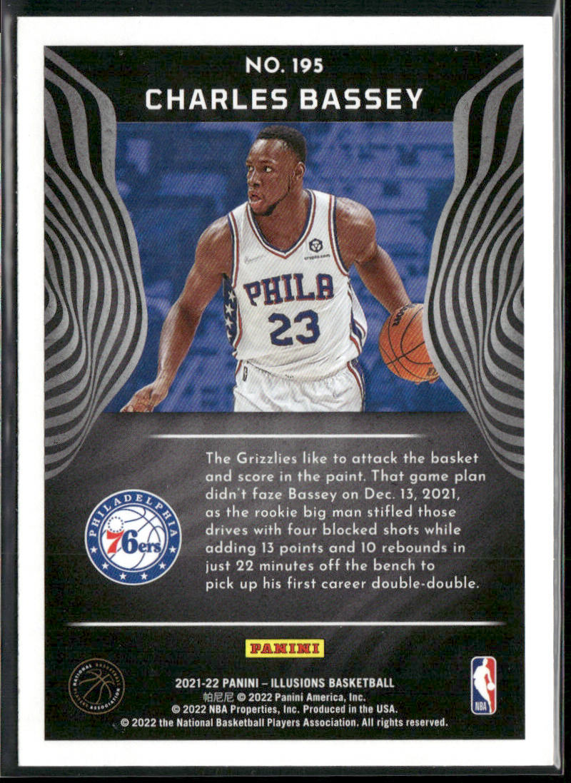 Charles Bassey 2021-22 Panini Illusions #195 RC Philadelphia 76ers