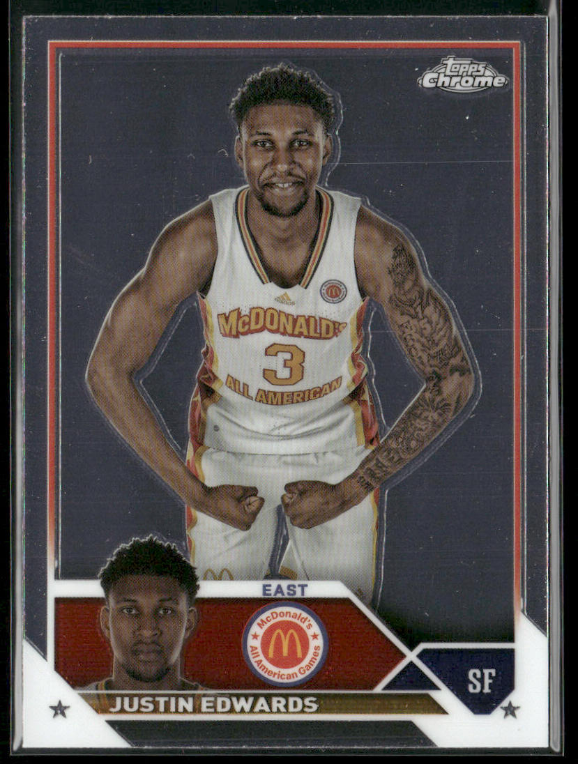 Justin Edwards 2023 Topps Chrome McDonald's All American #53