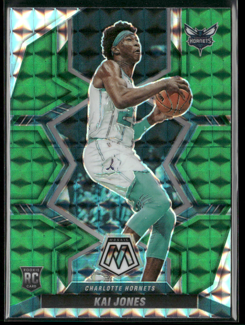 Kai Jones 2021-22 Panini Mosaic Green #221 RC Charlotte Hornets