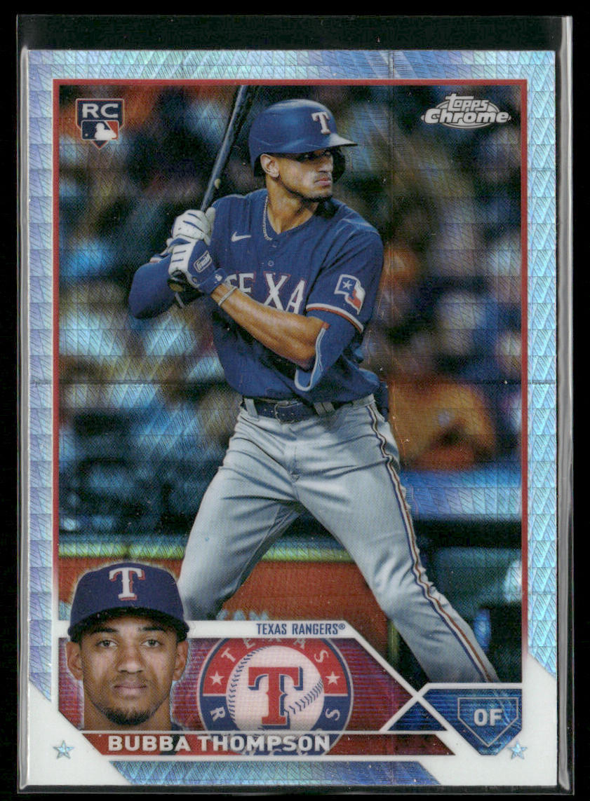 Bubba Thompson 2023 Topps Chrome Prism Refractors #58 Texas Rangers