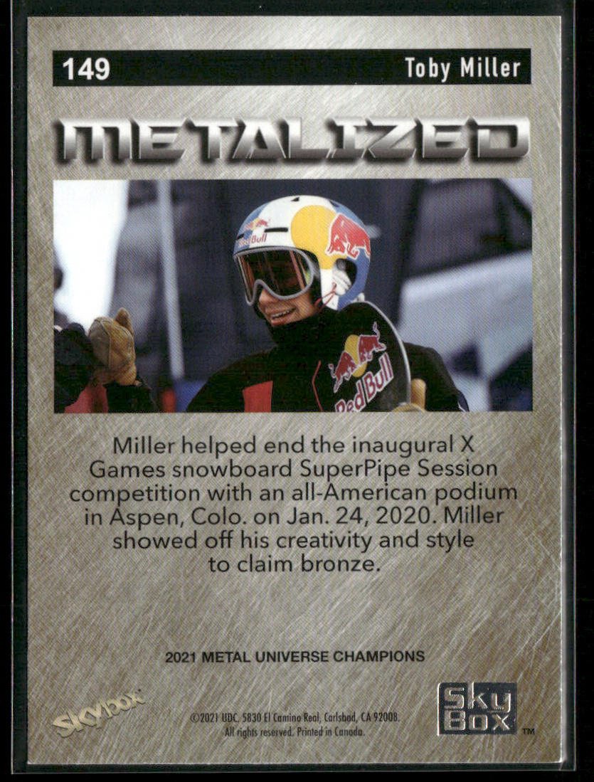 Toby Miller 2021 SkyBox Metal Universe Champions #149