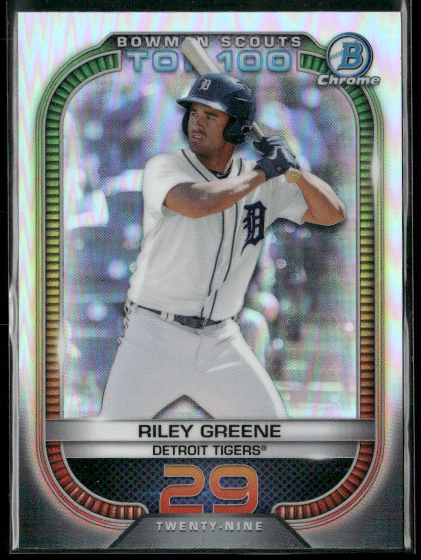 Riley Greene 2021 Bowman Chrome Bowman Scouts Top 100 #BTP-29 Detroit Tigers