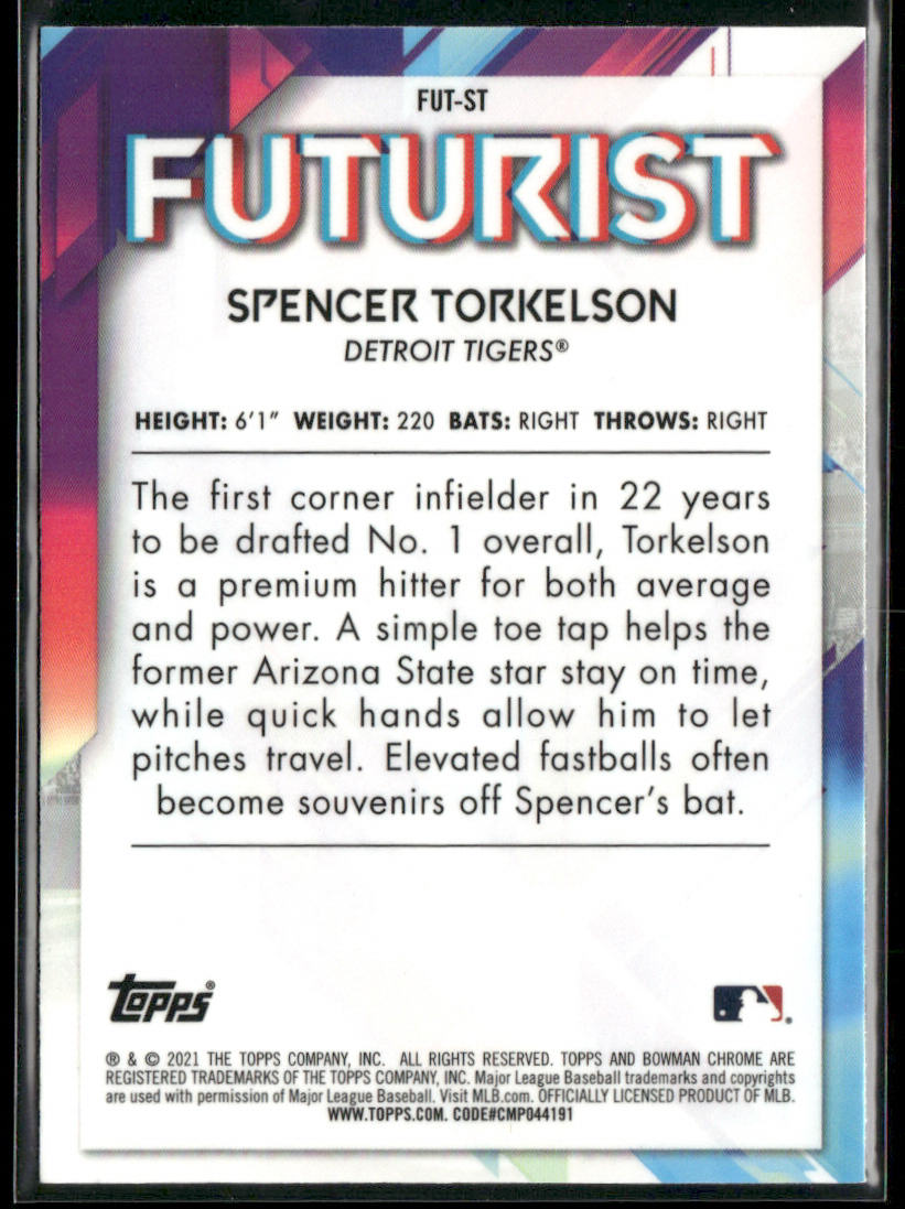 Spencer Torkelson 2021 Bowman Chrome Futurist #FUT-ST Detroit Tigers