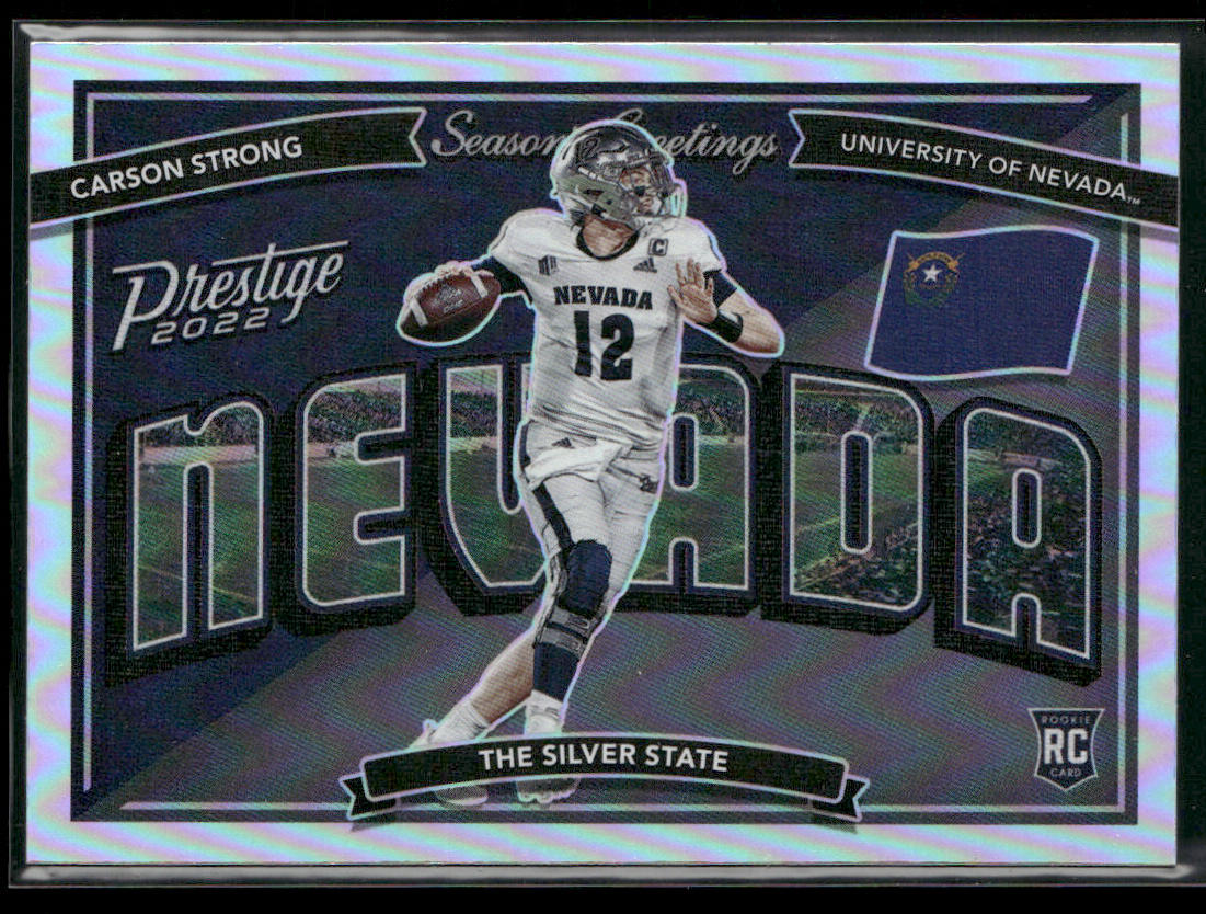 Carson Strong 2022 Panini Prestige Seasons Greetings #SG-6 Nevada Wolf Pack
