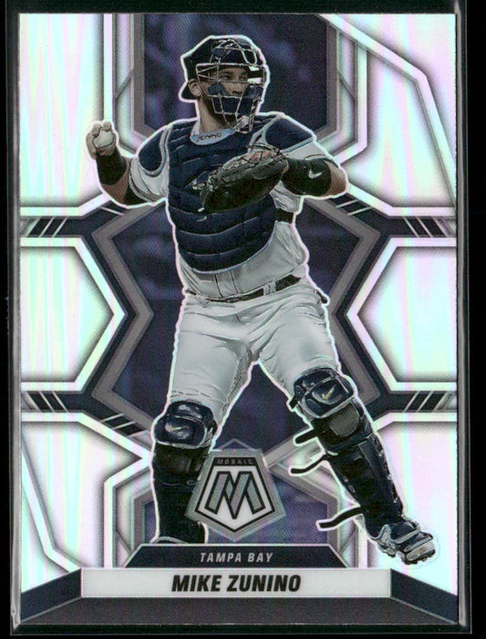 Mike Zunino 2022 Panini Mosaic Silver Prizm #160 Tampa Bay Rays