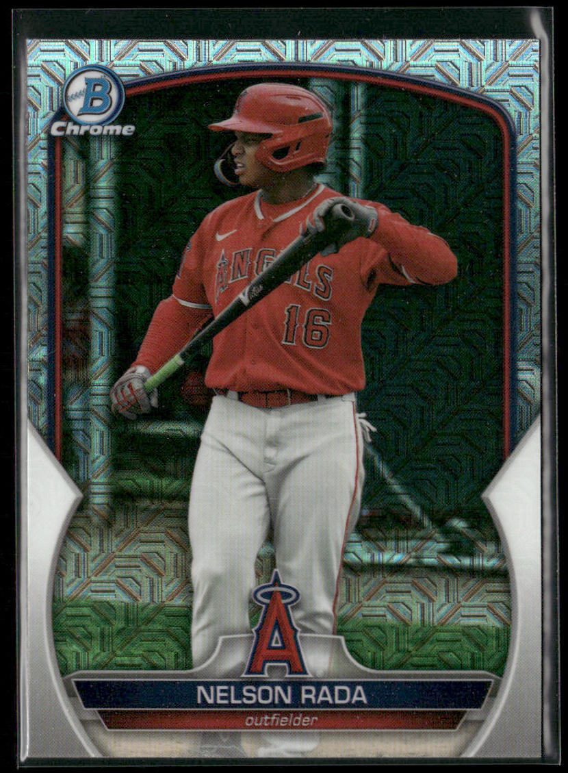 Nelson Rada 2023 Bowman Chrome Prospects Mojo Refractor #BCP-190 Angels