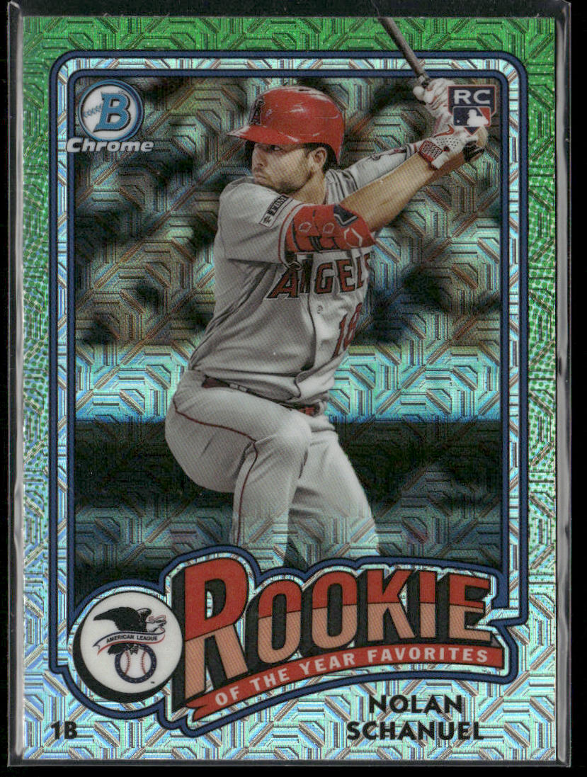 Nolan Schanuel 2024 Bowman Rookie of the Year Favorites Mojo Refractors #ROY-9