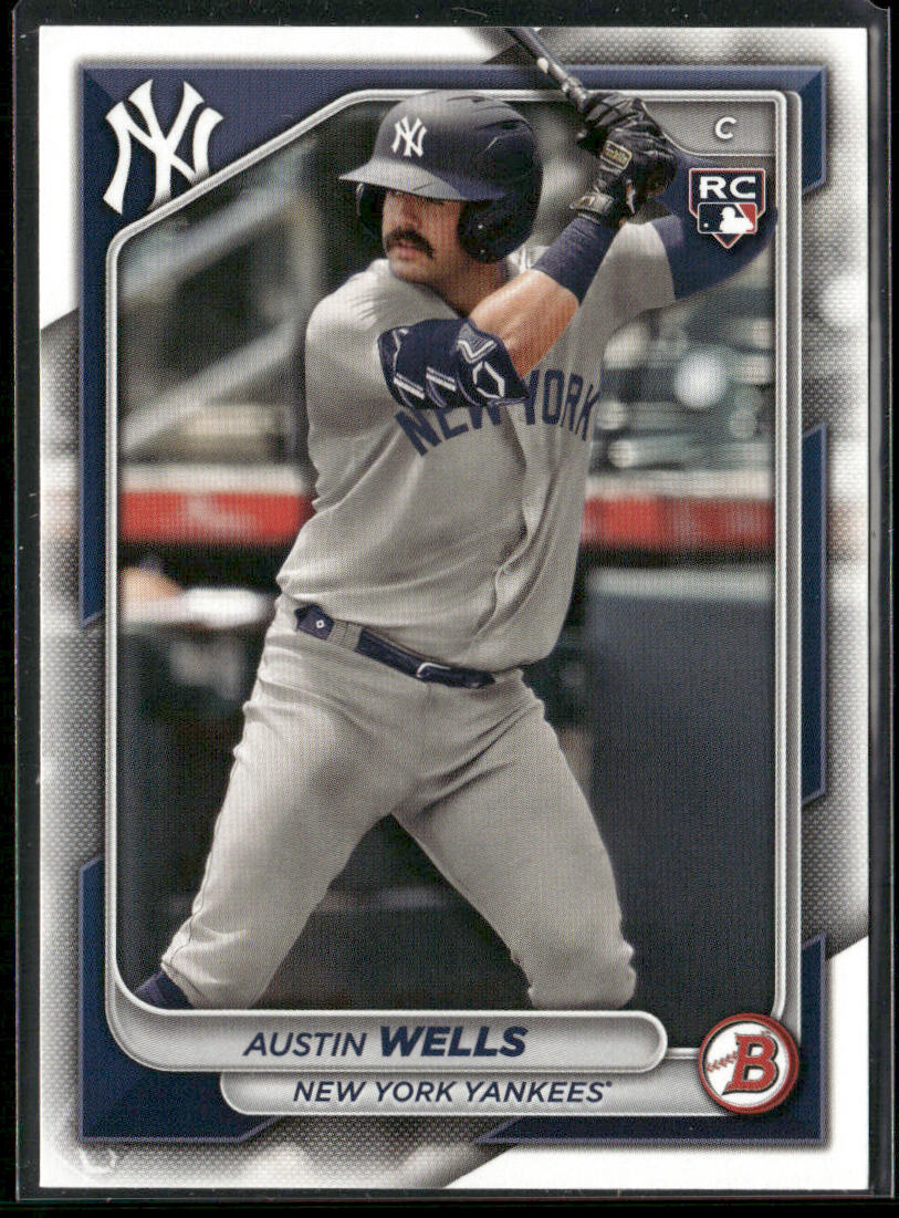 Austin Wells 2024 Bowman #87 RC New York Yankees