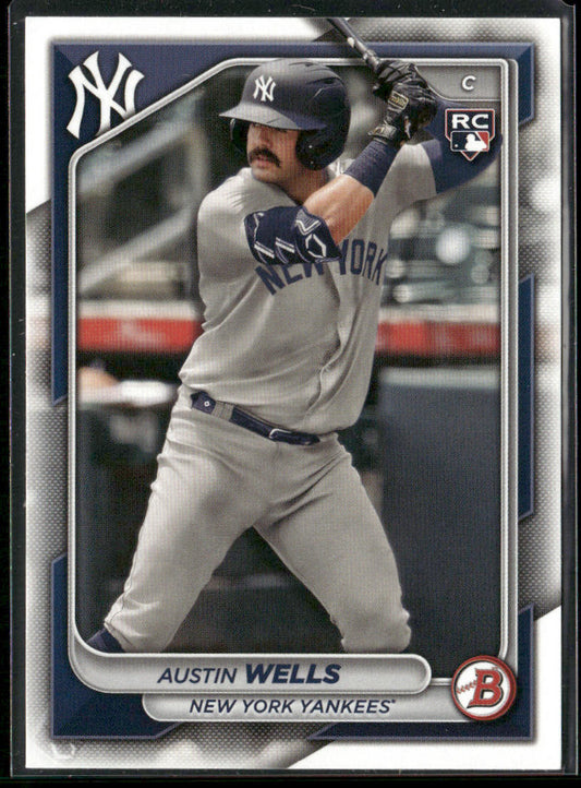 Austin Wells 2024 Bowman #87 RC New York Yankees