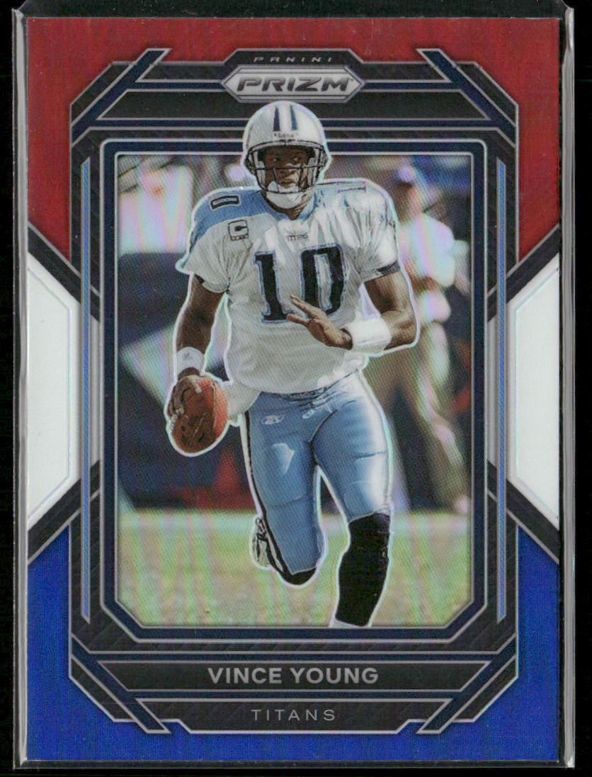 Vince Young 2022 Panini Prizm Red White and Blue #290 Tennessee Titans