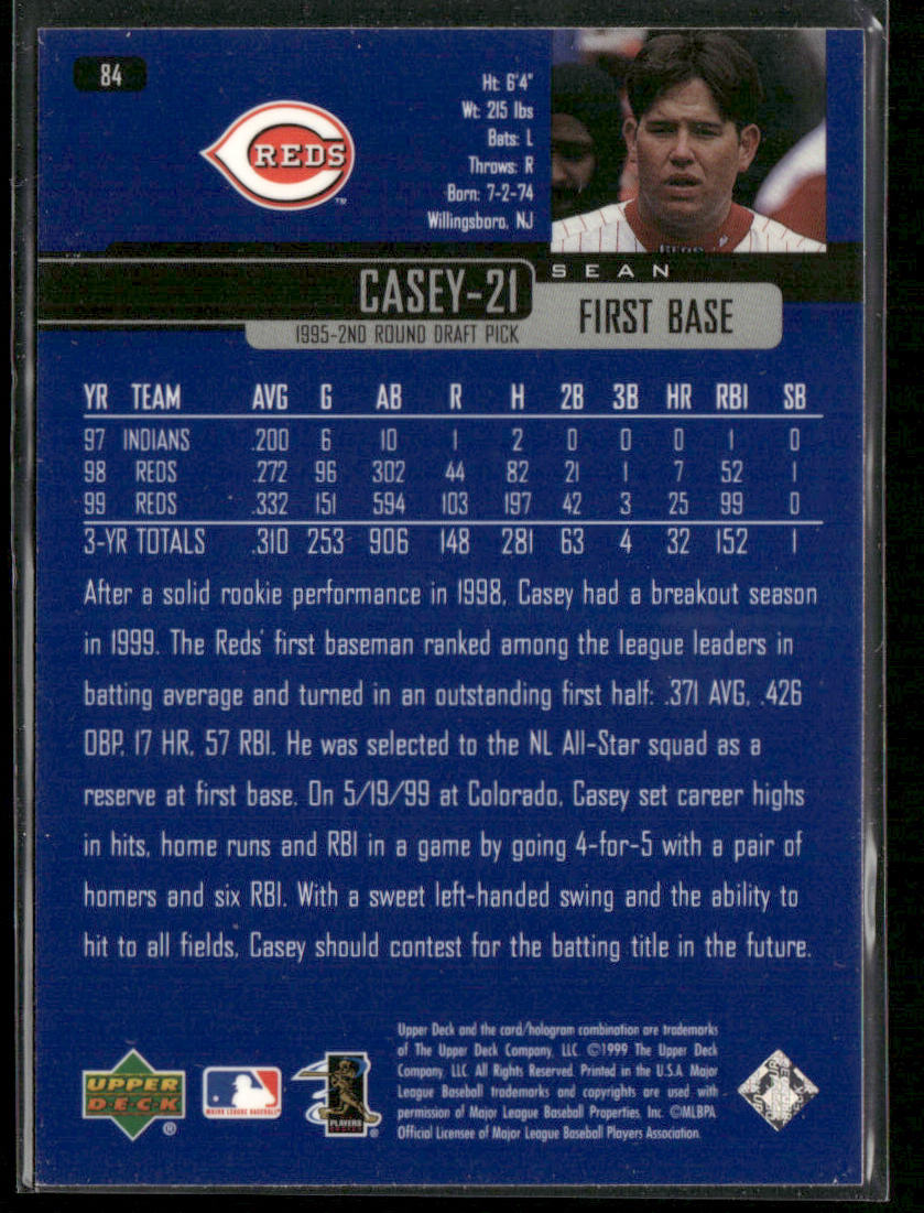 Sean Casey 2000 Upper Deck #84 Cincinnati Reds
