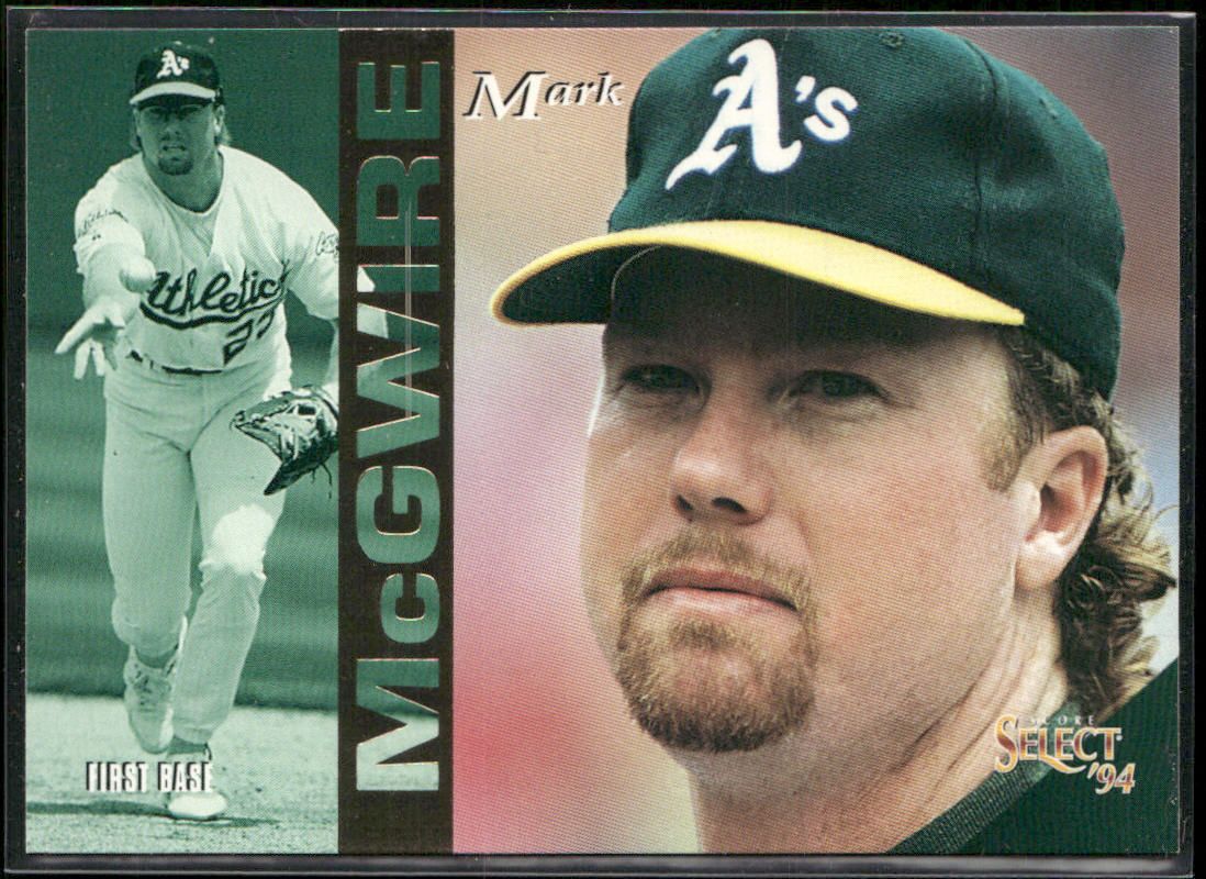 Mark McGwire 1994 Select #57 Oakland Athletics front