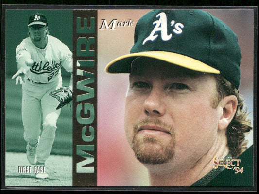Mark McGwire 1994 Select #57 Oakland Athletics front
