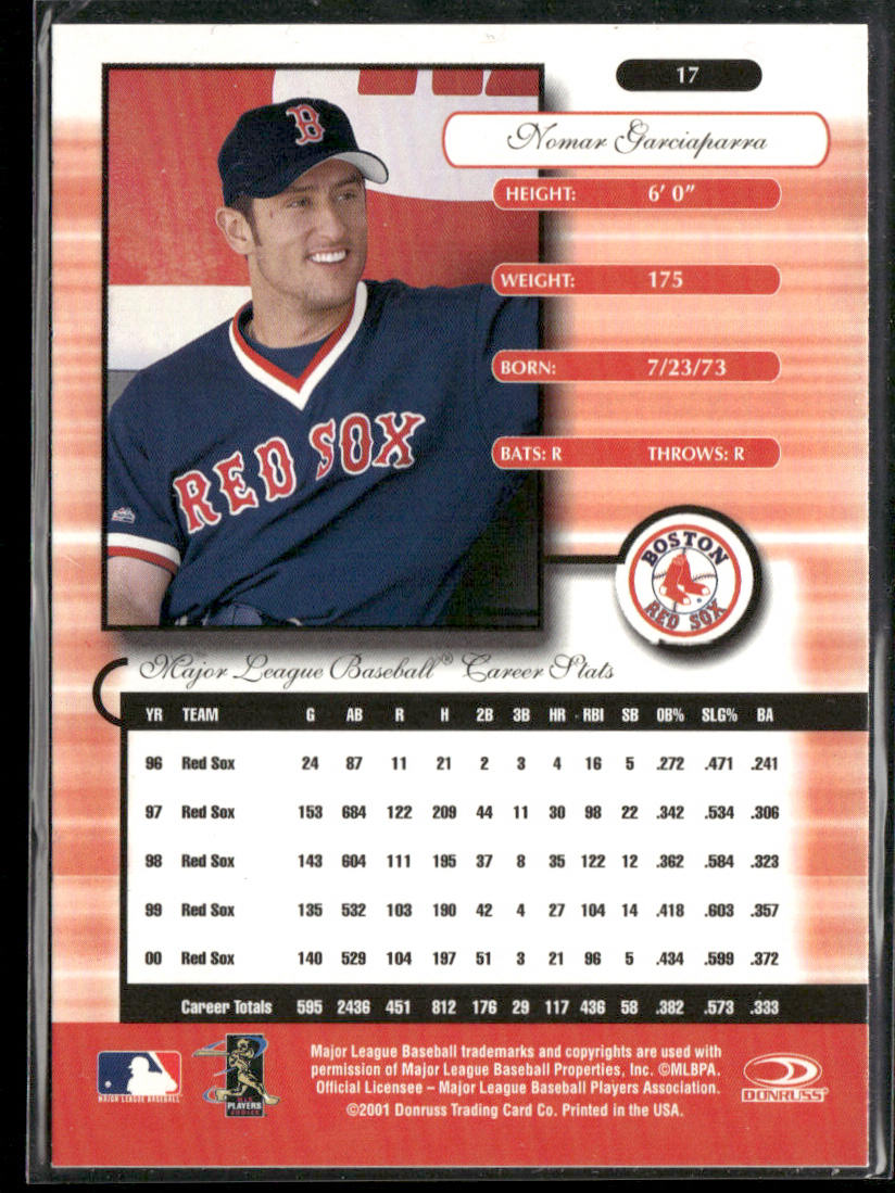 Nomar Garciaparra 2001 Donruss Elite #17 Boston Red Sox