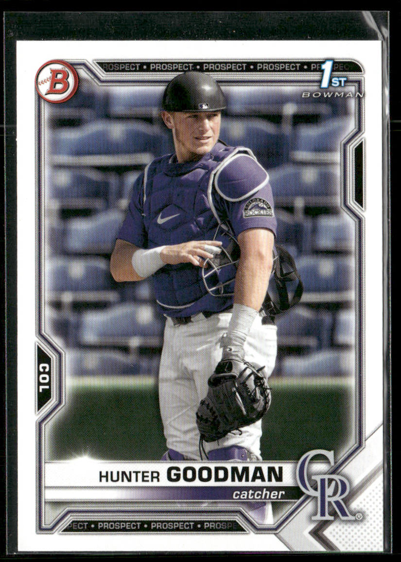 Hunter Goodman 2021 Bowman Draft #BD-66 Colorado Rockies