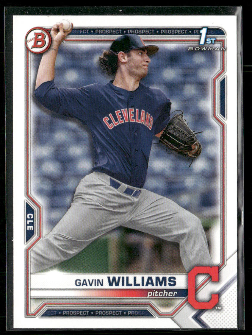 Gavin Williams 2021 Bowman Draft #BD-93 Cleveland Indians