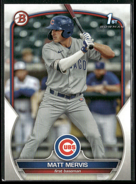 Matt Mervis 2023 Bowman 1st Edition #BPPF-74 Chicago Cubs