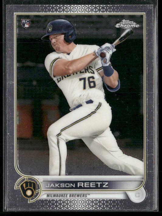 Jakson Reetz 2022 Topps Chrome Sonic #157 RC Milwaukee Brewers