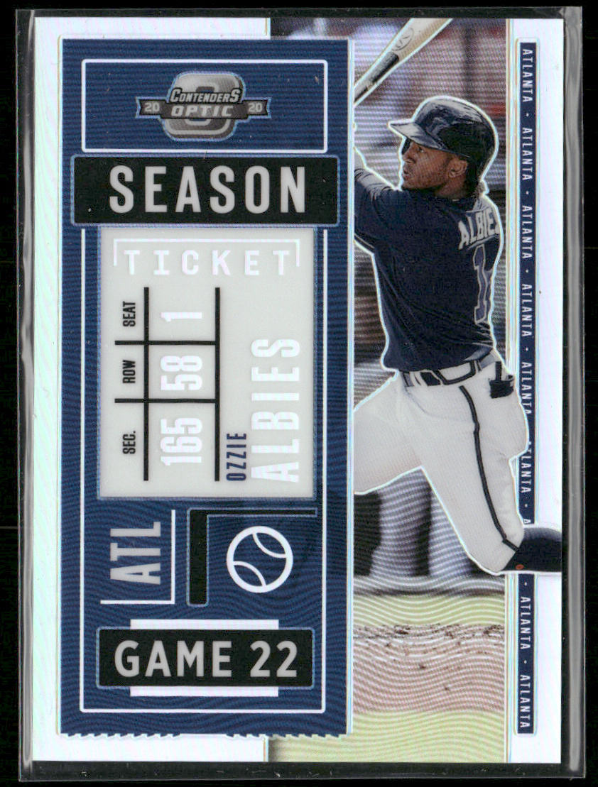 Ozzie Albies 2020 Panini Contenders Season Ticket Optic #44 Atlanta Braves