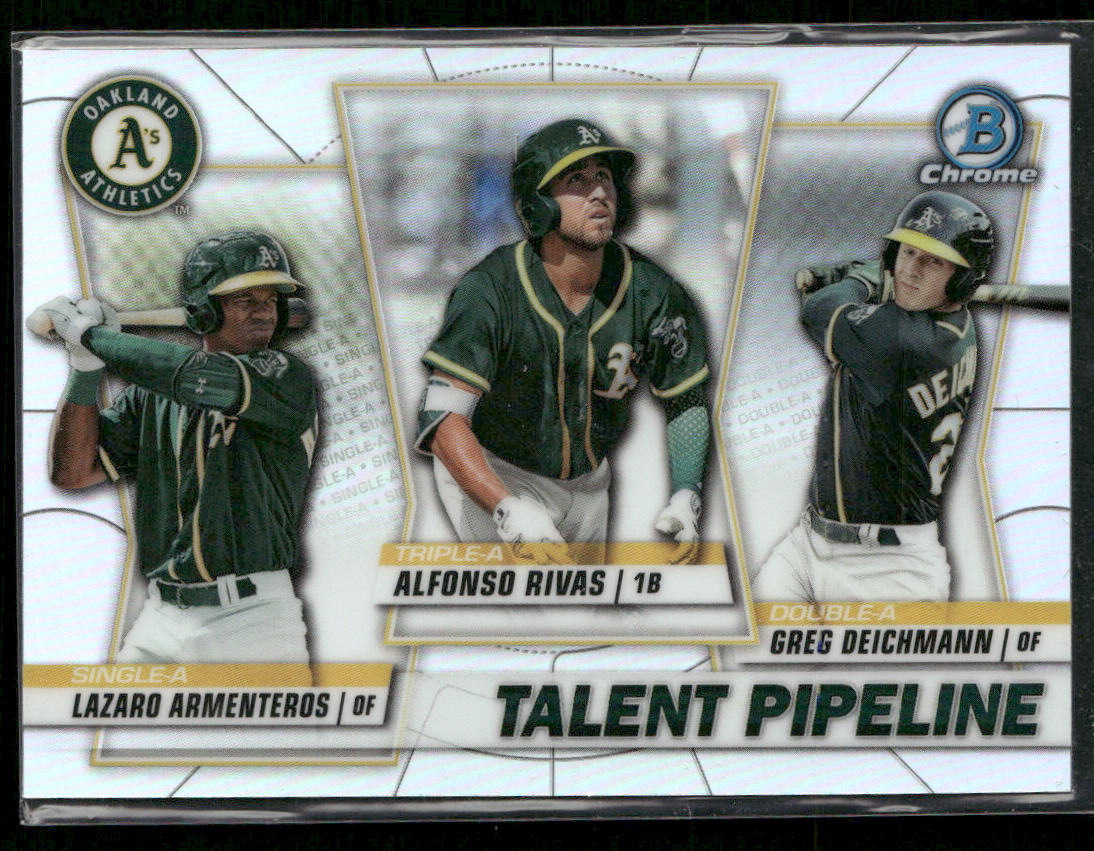 Rivas/Deichmann/Armenteros 2020 Bowman Chrome Talent Pipeline #TP-OAK Athletics