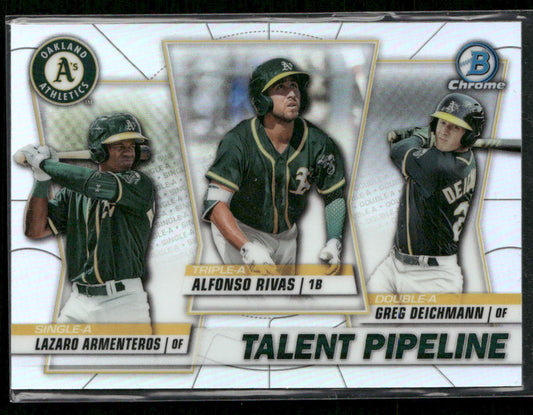 Rivas/Deichmann/Armenteros 2020 Bowman Chrome Talent Pipeline #TP-OAK Athletics