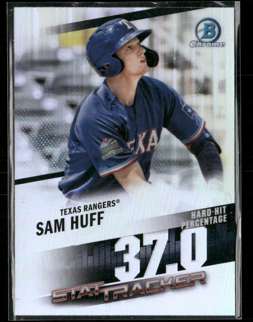 Sam Huff 2020 Bowman Chrome Stat Tracker #ST-2 Texas Rangers