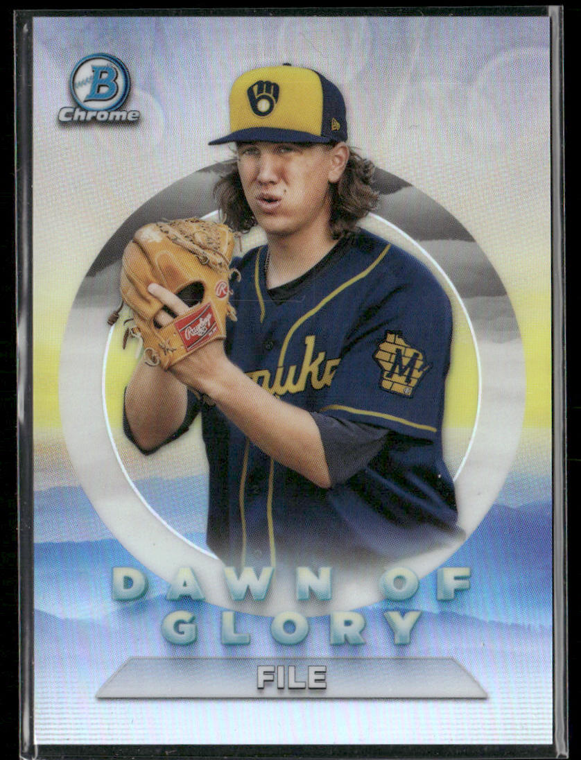 Dylan File 2020 Bowman Chrome Dawn of Glory #DG-7 Milwaukee Brewers