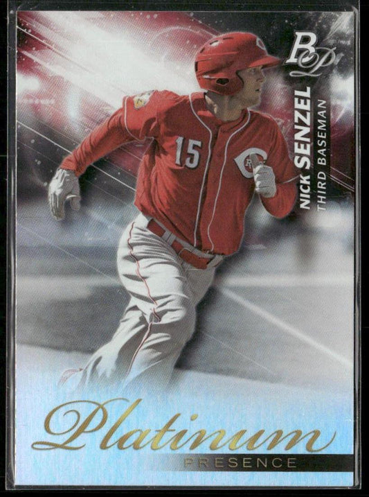 Nick Senzel 2018 Bowman Platinum Platinum Presence #PP-1 Cincinnati Reds