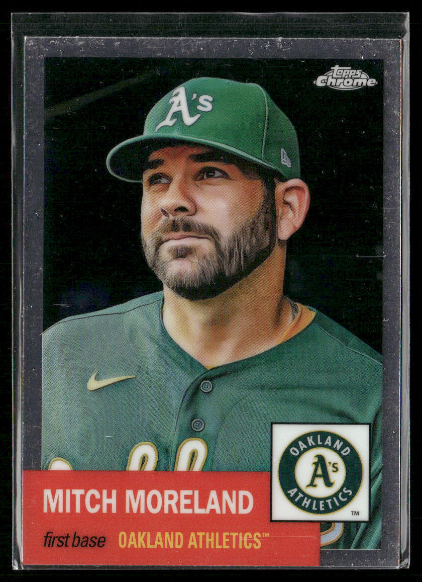 Mitch Moreland 2022 Topps Chrome Platinum Anniversary #218 Oakland Athletics