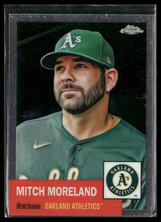 Mitch Moreland 2022 Topps Chrome Platinum Anniversary #218 Oakland Athletics