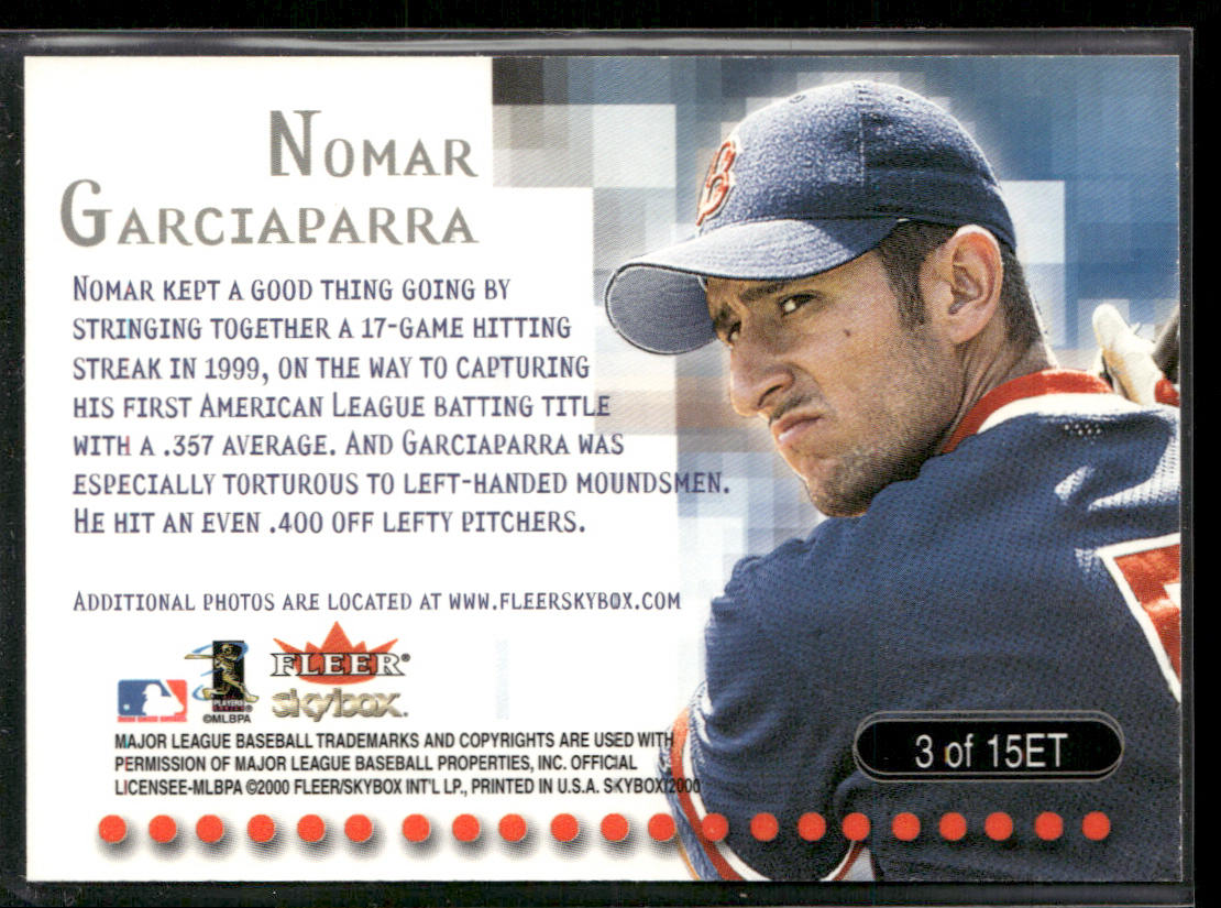 Nomar Garciaparra 2000 SkyBox E-Ticket #3ET Boston Red Sox
