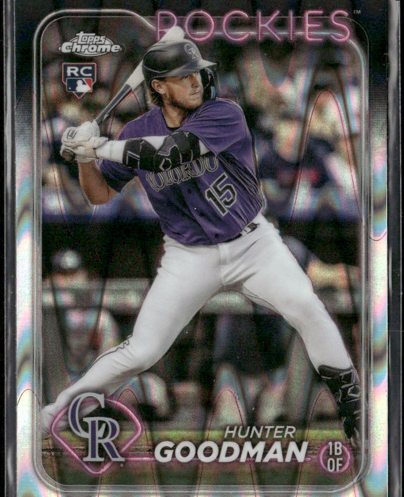 Hunter Goodman 2024 Topps Chrome Raywave Refractors #99 RC Colorado Rockies