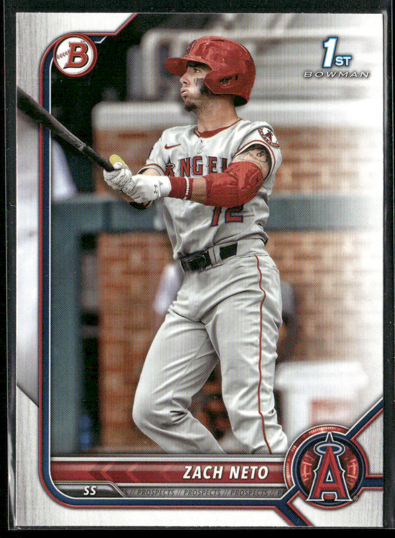 Zach Neto 2022 Bowman Draft #BD-18 Los Angeles Angels