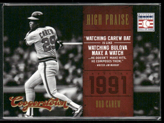 Rod Carew 2012 Panini Cooperstown High Praise #7 California Angels