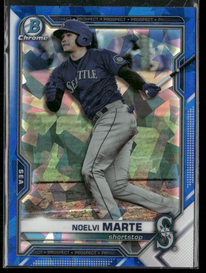 Noelvi Marte 2021 Bowman Draft Sapphire Edition #BDC-147 Seattle Mariners