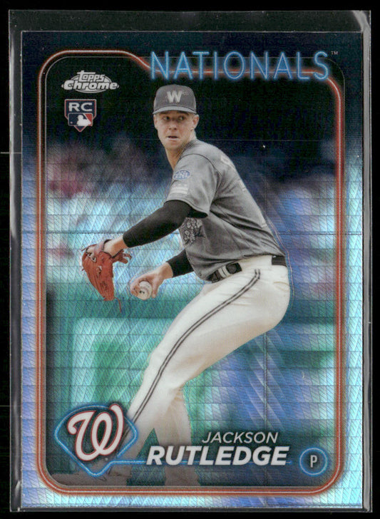 Jackson Rutledge 2024 Topps Chrome Refractors #42 RC Washington Nationals