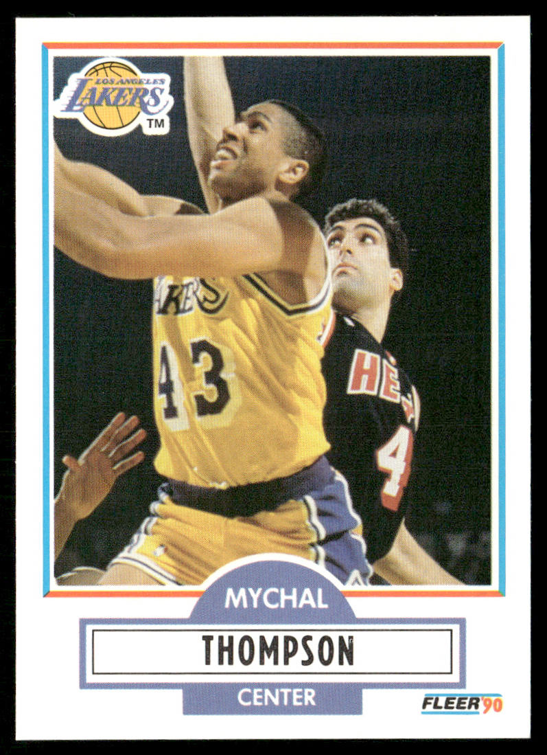 Mychal Thompson 1990-91 Fleer #95 Los Angeles Lakers