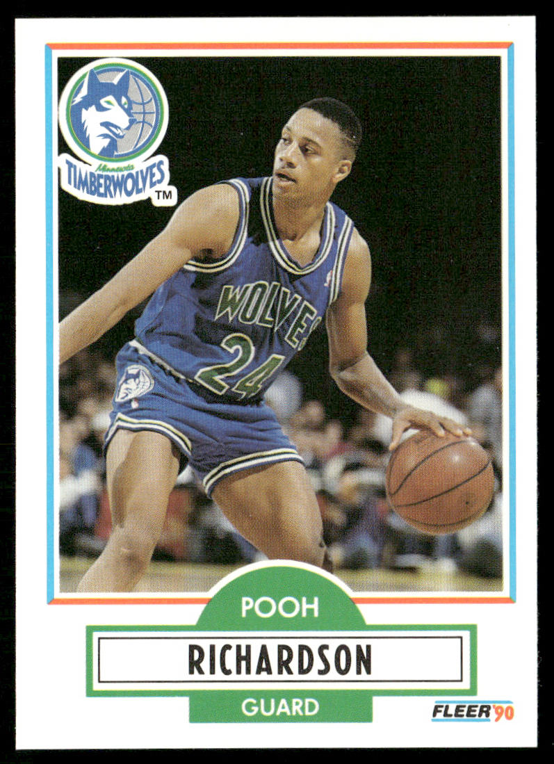 Pooh Richardson 1990-91 Fleer #116 RC Minnesota Timberwolves