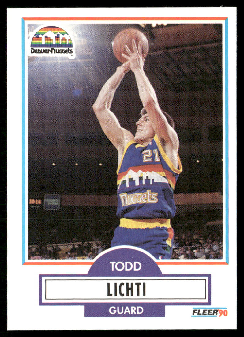 Todd Lichti 1990-91 Fleer #51 RC Denver Nuggets