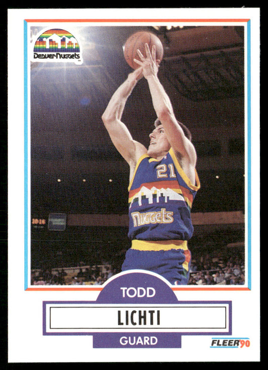 Todd Lichti 1990-91 Fleer #51 RC Denver Nuggets
