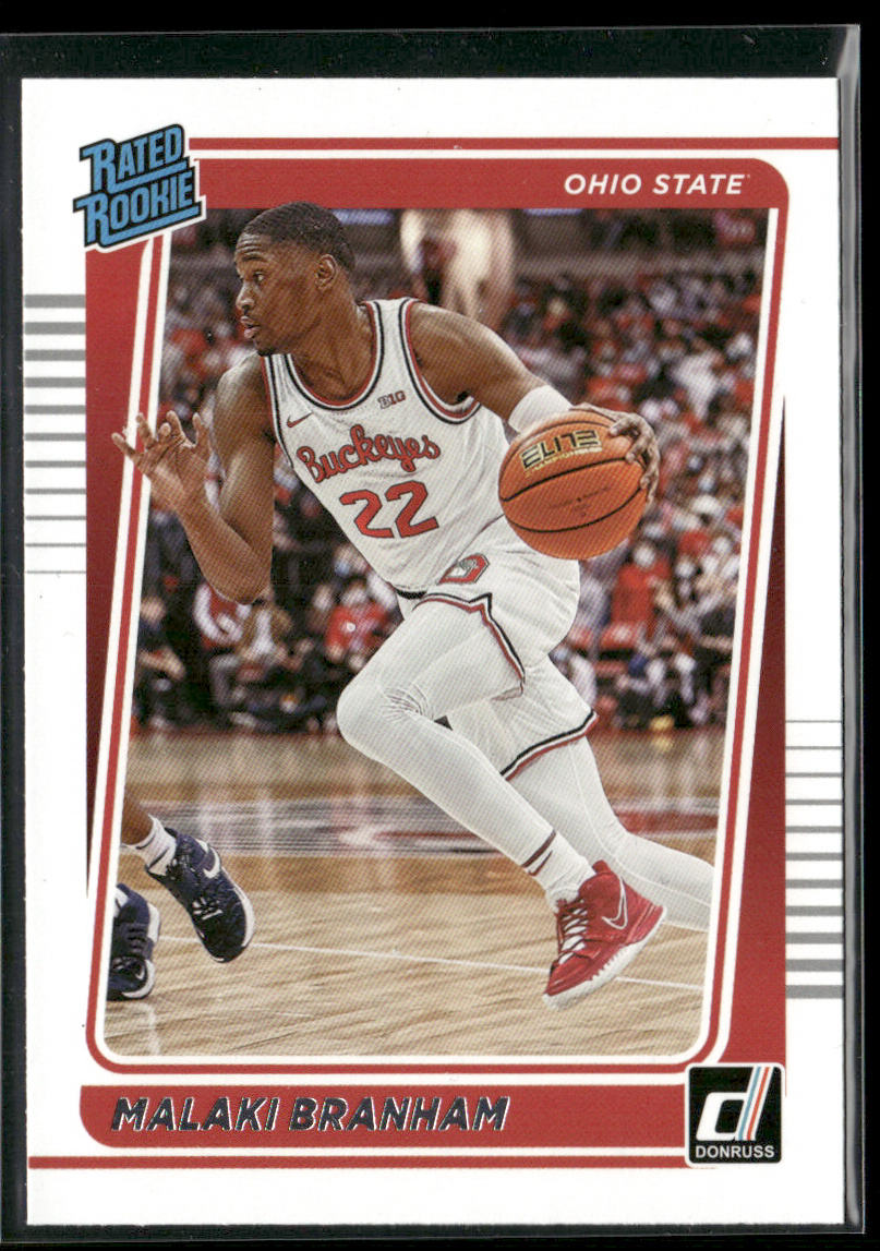 Malaki Branham 2022 Panini Chronicles Draft Picks Donruss Rated Rookies #18