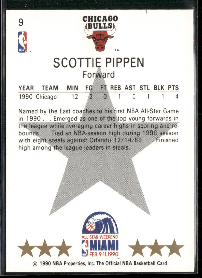 Scottie Pippen 1990-91 Hoops #9 Chicago Bulls