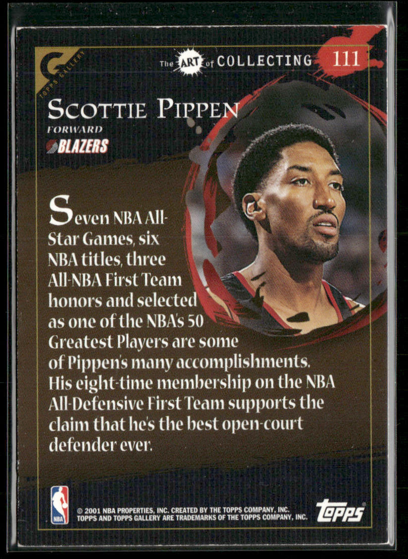 Scottie Pippen 2000-01 Topps Gallery #111 Portland Trail Blazers